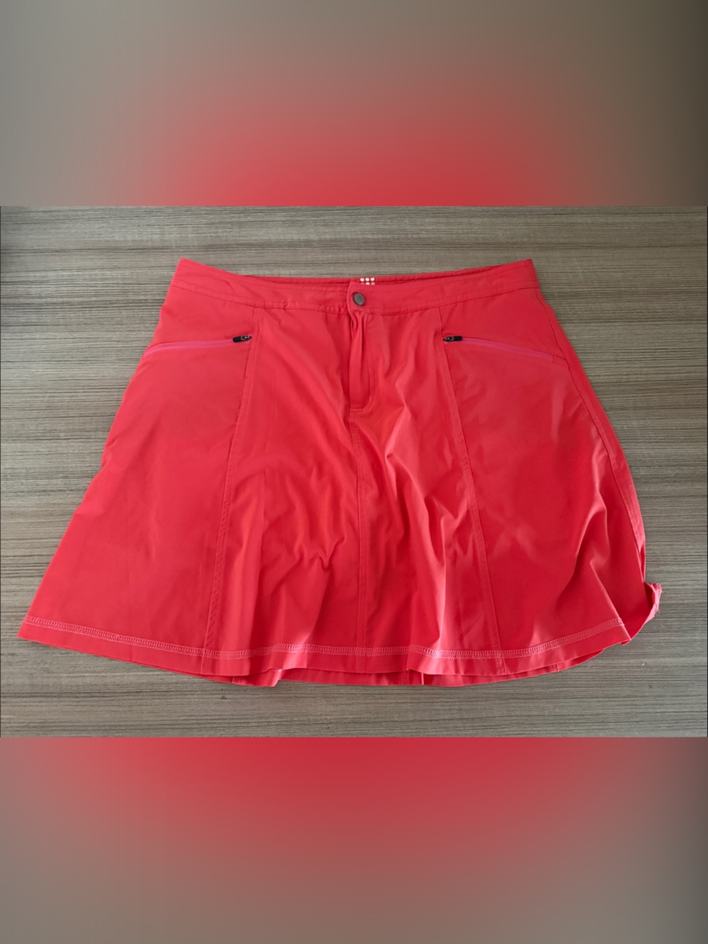 Title Nine Red Performance Skort with Zip Pockets
